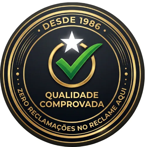 Selo Qualidade Comprovada - Desde 1986 - Zero Reclamações no Reclame Aqui